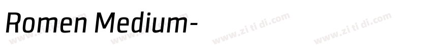 Romen Medium字体转换